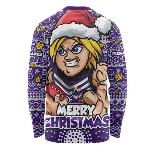 Fremantle Long Sleeve T-shirt Ugly Christmas Knit Patterns Vintage Jersey
