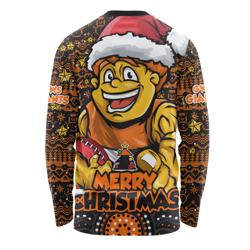GWS GIANTS Long Sleeve T-shirt Ugly Christmas Knit Patterns Vintage Jersey