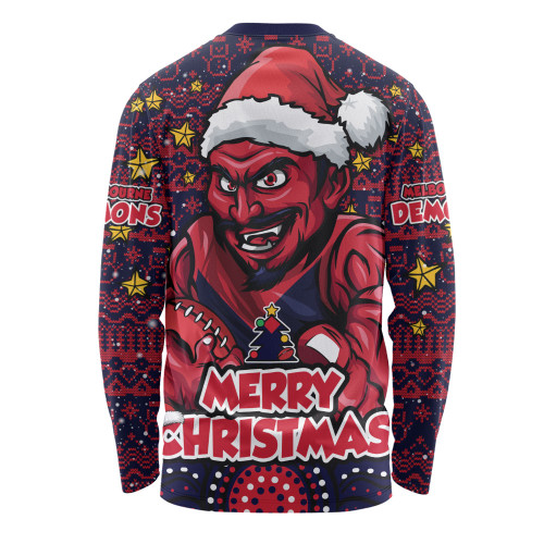 Melbourne Long Sleeve T-shirt Ugly Christmas Knit Patterns Vintage Jersey