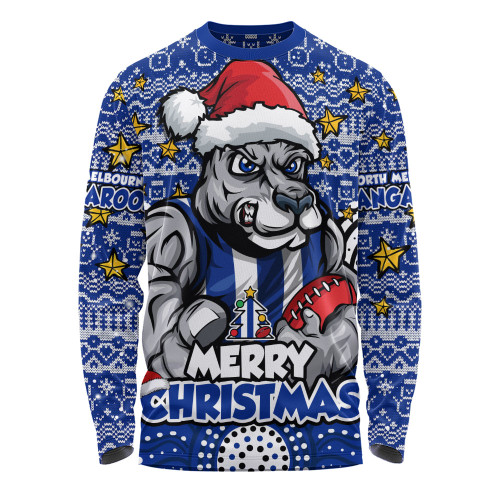 North Melbourne Long Sleeve T-shirt Ugly Christmas Knit Patterns Vintage Jersey