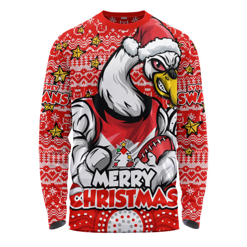 Sydney Swans Long Sleeve T-shirt Ugly Christmas Knit Patterns Vintage Jersey