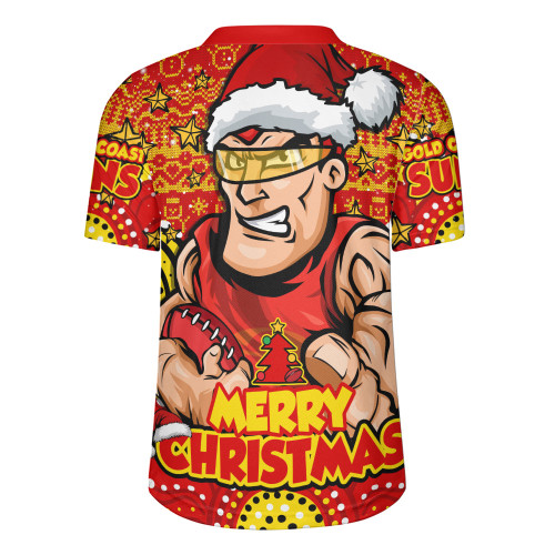 Gold Coast SUNS Rugby Jersey Ugly Christmas Knit Patterns Vintage Jersey