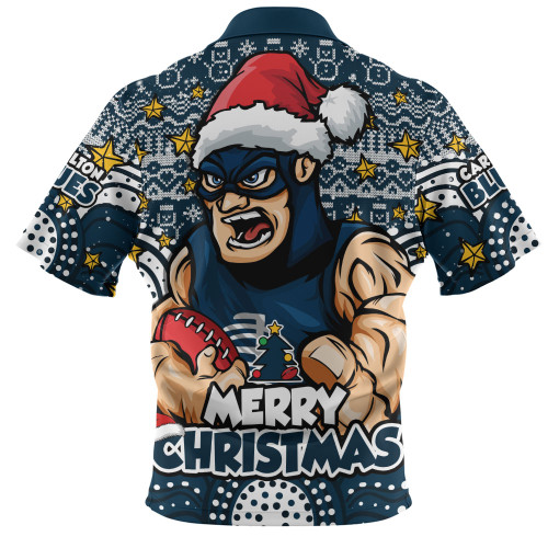 Carlton Zip Polo Shirt Ugly Christmas Knit Patterns Vintage Jersey