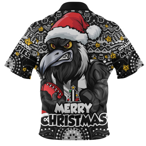 Collingwood Zip Polo Shirt Ugly Christmas Knit Patterns Vintage Jersey