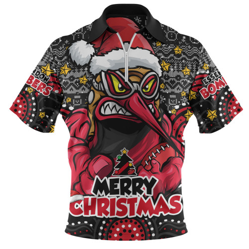 Essendon Zip Polo Shirt Ugly Christmas Knit Patterns Vintage Jersey