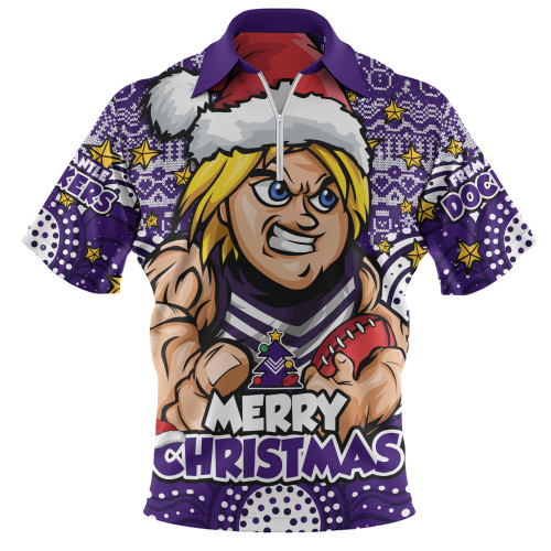 Fremantle Zip Polo Shirt Ugly Christmas Knit Patterns Vintage Jersey