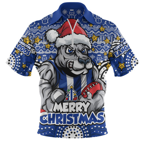North Melbourne Zip Polo Shirt Ugly Christmas Knit Patterns Vintage Jersey