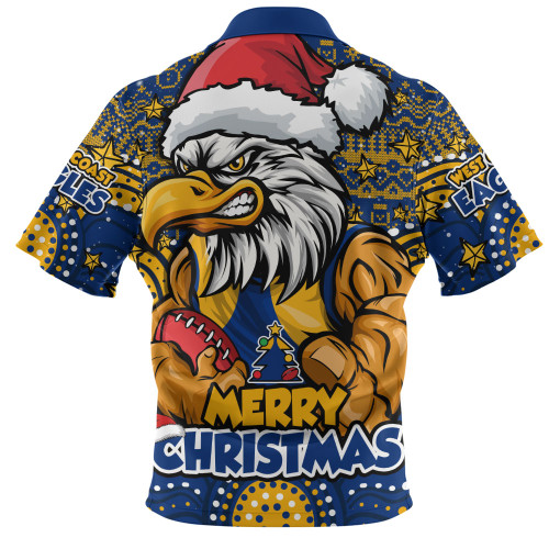 West Coast Eagles Zip Polo Shirt Ugly Christmas Knit Patterns Vintage Jersey