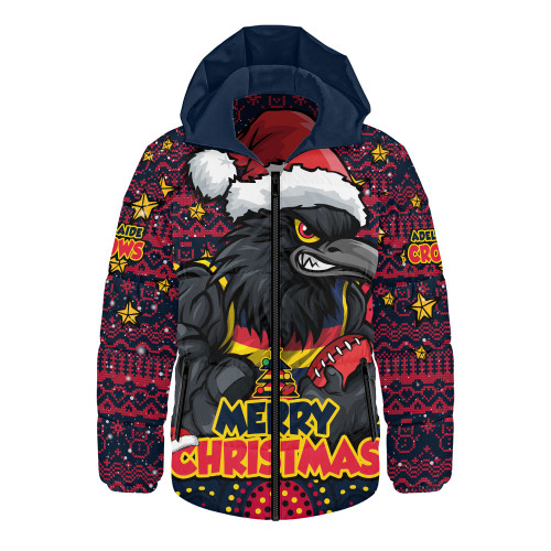 Adelaide Crows Hooded Padded Jacket Ugly Christmas Knit Patterns Vintage Jersey