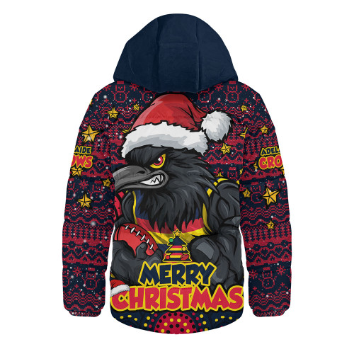 Adelaide Crows Hooded Padded Jacket Ugly Christmas Knit Patterns Vintage Jersey
