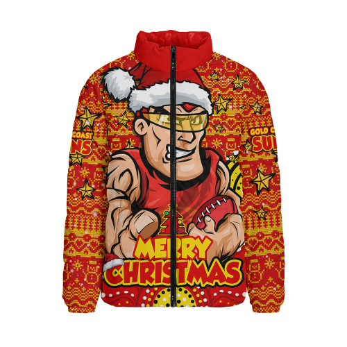 Gold Coast SUNS Padded Jacket Ugly Christmas Knit Patterns Vintage Jersey
