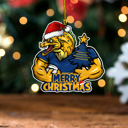 Parramatta Eels Wood Acrylic Ornament Merry Christmas Tough Edition