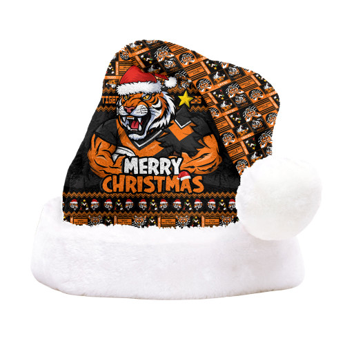 Wests Tigers Christmas Hat Merry Christmas Tough Edition