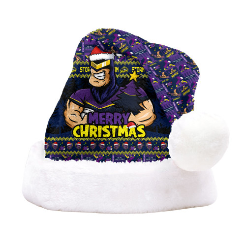 Melbourne Storm Christmas Hat Merry Christmas Tough Edition