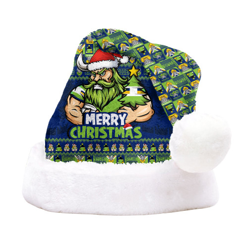 Canberra Raiders Christmas Hat Merry Christmas Tough Edition