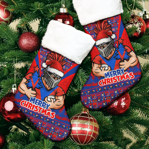 Newcastle Knights Christmas Stocking Merry Christmas Tough Edition