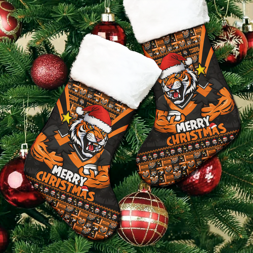 Wests Tigers Christmas Stocking Merry Christmas Tough Edition