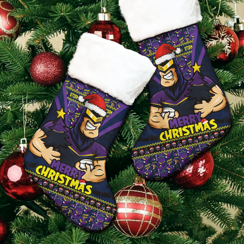 Melbourne Storm Christmas Stocking Merry Christmas Tough Edition
