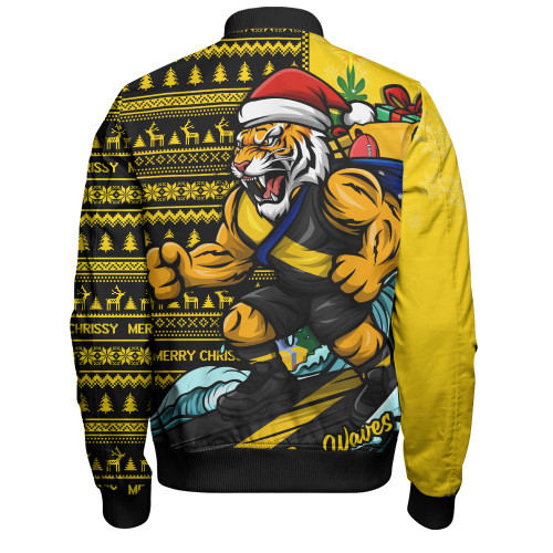 Richmond Bomber Jacket Christmas Holiday Santa Rides The Waves