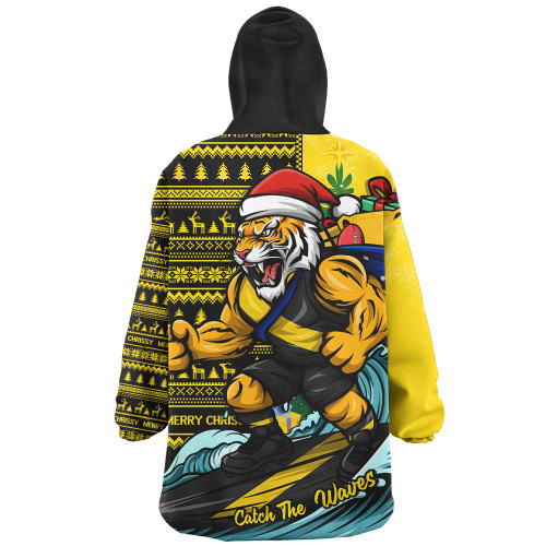 Richmond Snug Hoodie Christmas Holiday Santa Rides The Waves