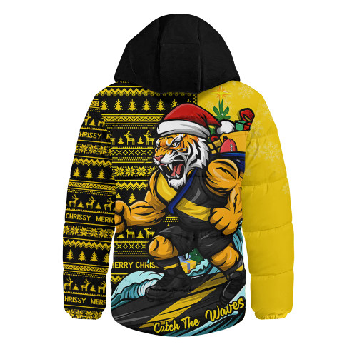 Richmond Hooded Padded Jacket Christmas Holiday Santa Rides The Waves