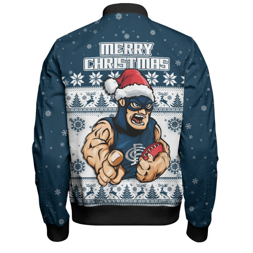 Carlton Bomber Jacket Special Ugly Christmas Holiday Footy Fans