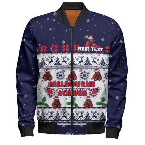 Melbourne Bomber Jacket Special Ugly Christmas Holiday Footy Fans