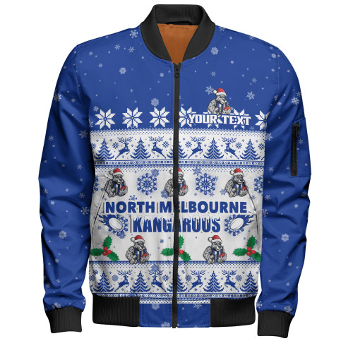 North Melbourne Bomber Jacket Special Ugly Christmas Holiday Footy Fans