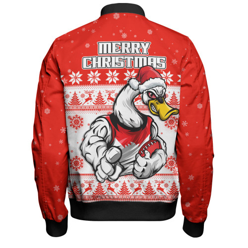 Sydney Swans Bomber Jacket Special Ugly Christmas Holiday Footy Fans