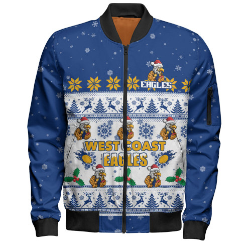 West Coast Eagles Bomber Jacket Special Ugly Christmas Holiday Footy Fans