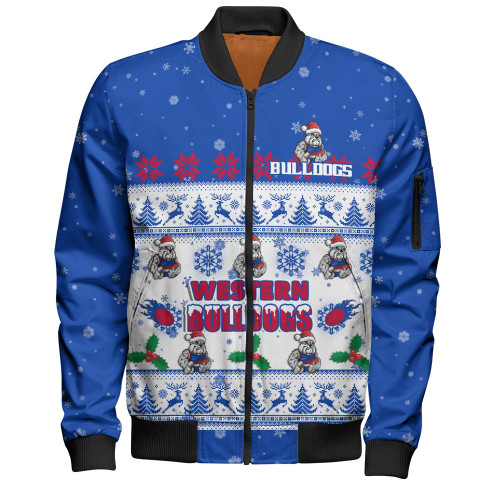 Western Bulldogs Bomber Jacket Special Ugly Christmas Holiday Footy Fans