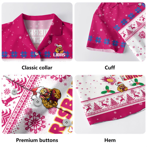 Brisbane Lions Hawaiian Shirt Special Ugly Christmas Holiday Footy Fans