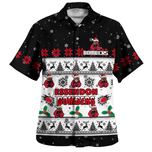 Essendon Hawaiian Shirt Special Ugly Christmas Holiday Footy Fans
