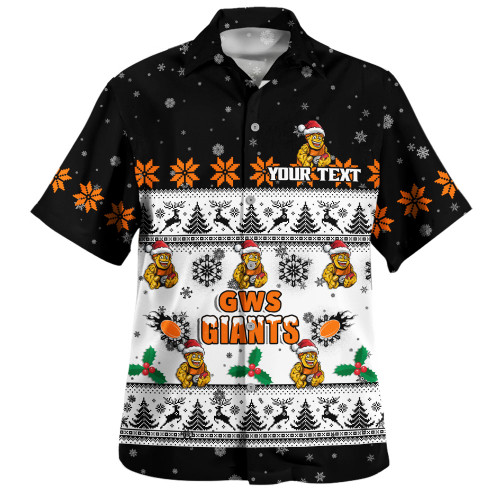 GWS GIANTS Hawaiian Shirt Special Ugly Christmas Holiday Footy Fans