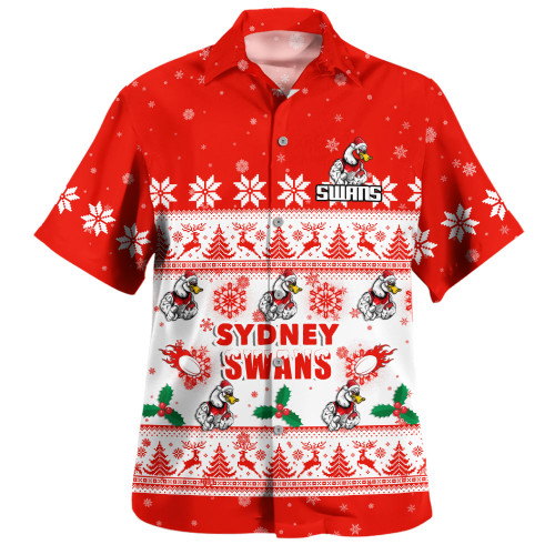 Sydney Swans Hawaiian Shirt Special Ugly Christmas Holiday Footy Fans
