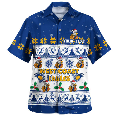 West Coast Eagles Hawaiian Shirt Special Ugly Christmas Holiday Footy Fans