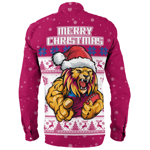 Brisbane Lions Long Sleeve Shirt Special Ugly Christmas Holiday Footy Fans