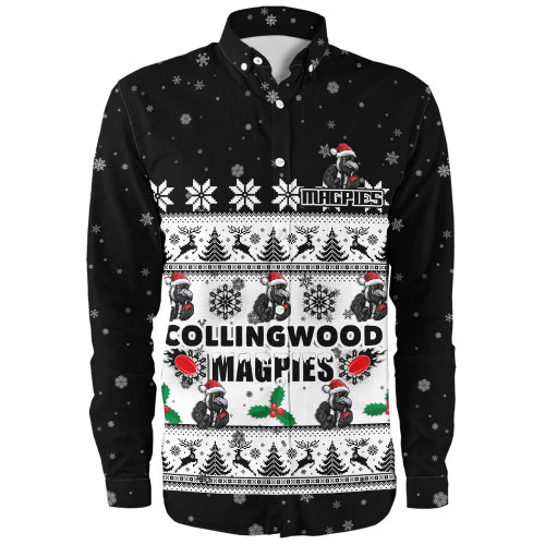 Collingwood Long Sleeve Shirt Special Ugly Christmas Holiday Footy Fans