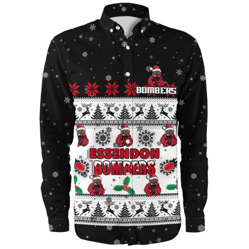 Essendon Long Sleeve Shirt Special Ugly Christmas Holiday Footy Fans