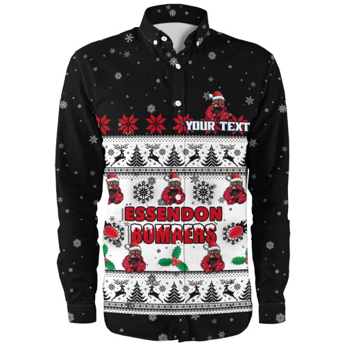 Essendon Long Sleeve Shirt Special Ugly Christmas Holiday Footy Fans