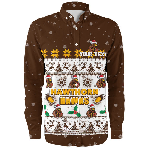 Hawthorn Long Sleeve Shirt Special Ugly Christmas Holiday Footy Fans