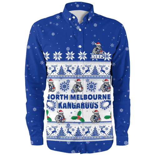 North Melbourne Long Sleeve Shirt Special Ugly Christmas Holiday Footy Fans