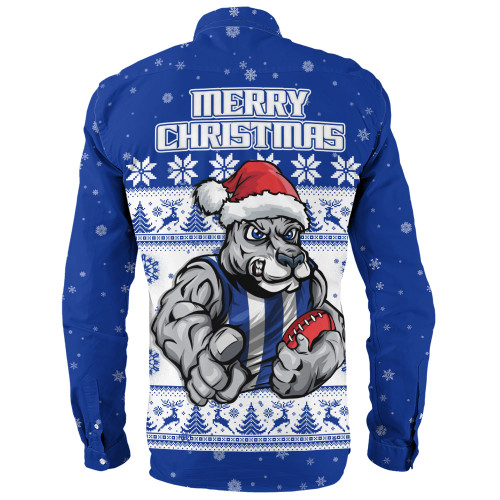 North Melbourne Long Sleeve Shirt Special Ugly Christmas Holiday Footy Fans