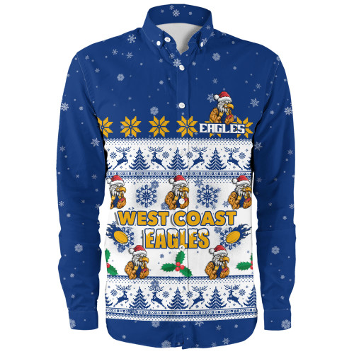 West Coast Eagles Long Sleeve Shirt Special Ugly Christmas Holiday Footy Fans