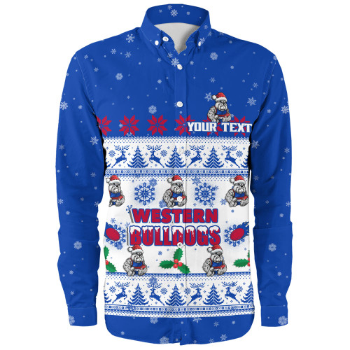 Western Bulldogs Long Sleeve Shirt Special Ugly Christmas Holiday Footy Fans