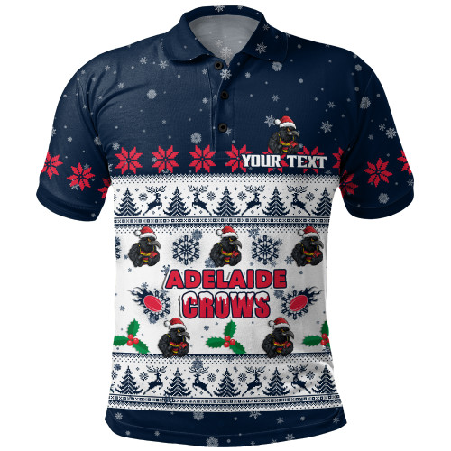 Adelaide Crows Polo Shirt Special Ugly Christmas Holiday Footy Fans