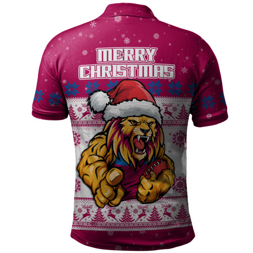 Brisbane Lions Polo Shirt Special Ugly Christmas Holiday Footy Fans