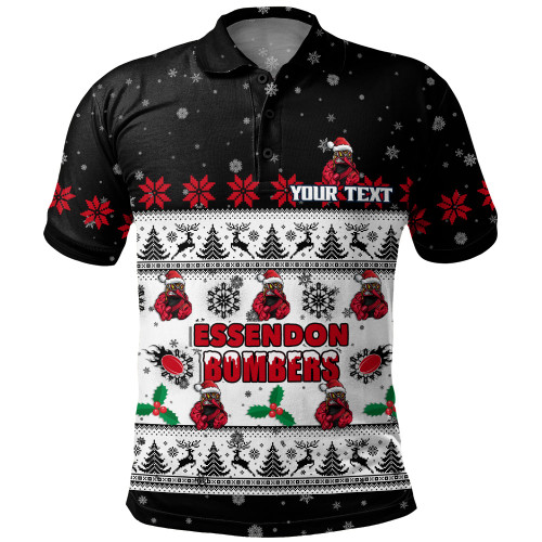 Essendon Polo Shirt Special Ugly Christmas Holiday Footy Fans