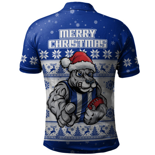 North Melbourne Polo Shirt Special Ugly Christmas Holiday Footy Fans