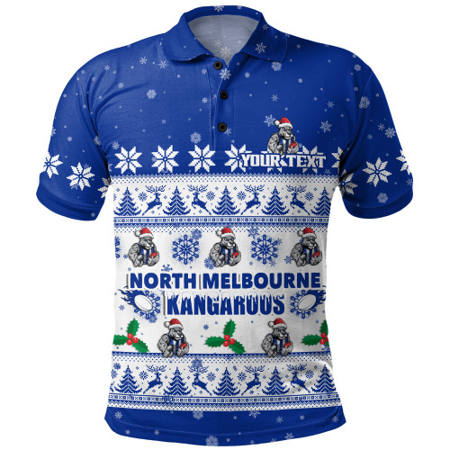 North Melbourne Polo Shirt Special Ugly Christmas Holiday Footy Fans